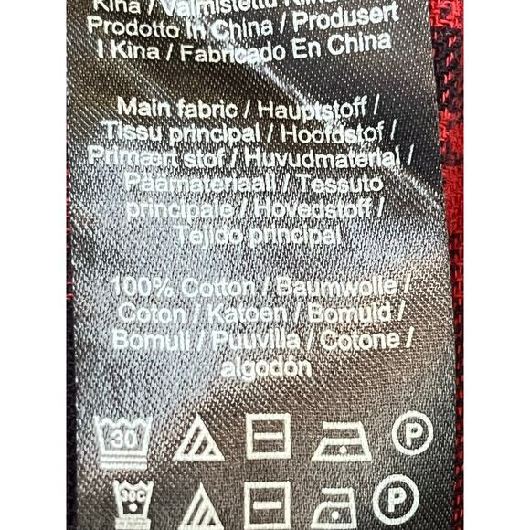 Liverpool Los Angeles Men's XL Red Black Plaid Flannel Long Sleeve Outdoor Shirt - Picture 4 of 6